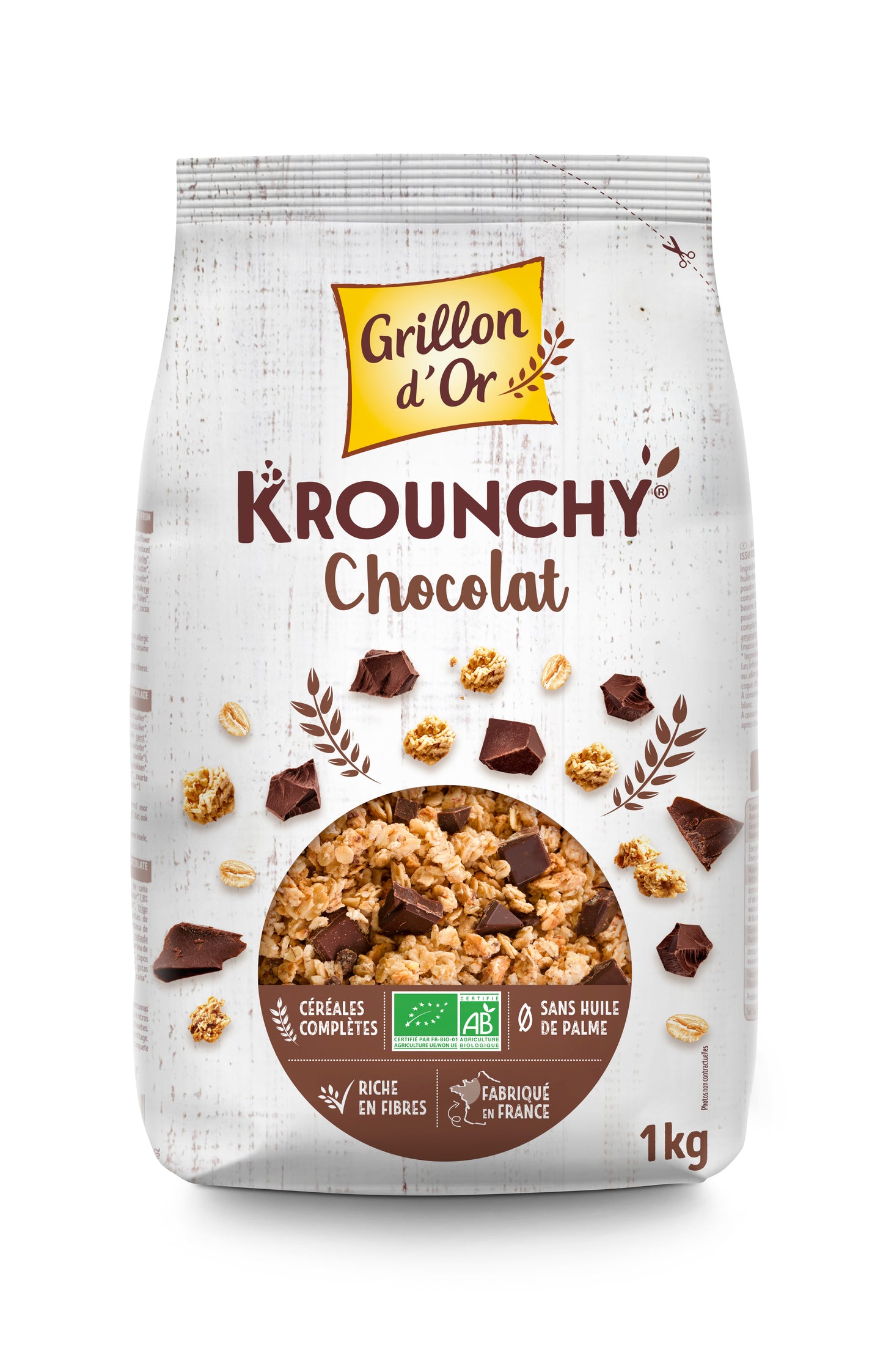 Chocolate krounchy 1kg Grillon d'Or AB*