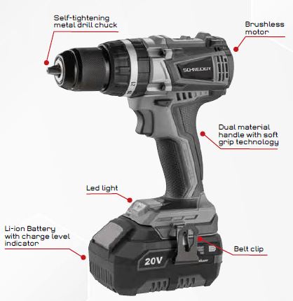 Cordless Hammer Drill/Driver 20 v 60NM