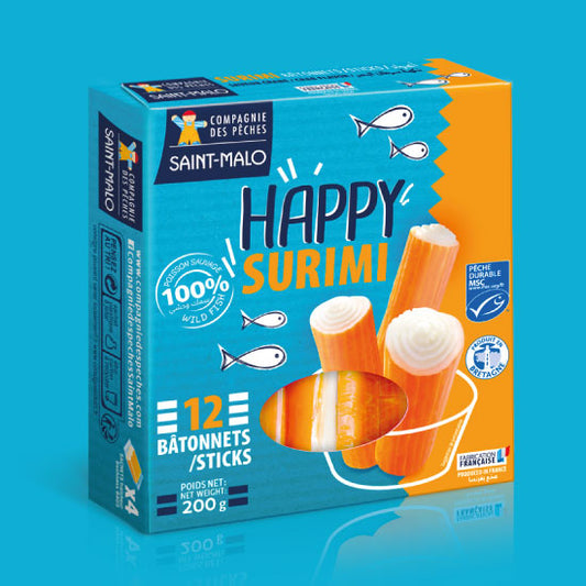 "HAPPY SURIMI" chilled elaborated surimi products range for Retail (OVERSEAS range)