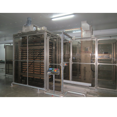 Loader-unloader of setter trays and boxes 