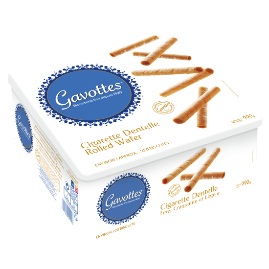 ROLLED WAFERS GAVOTTES TIN 0.99KG